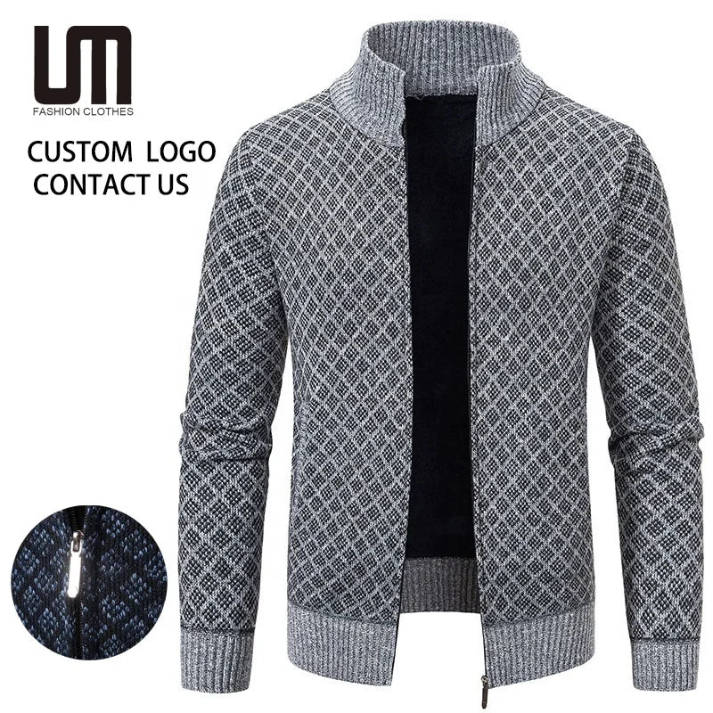 Clearance Sales Winter Men Turtleneck Sweater - Thick Warm Pullover with Zipper (Casual Basic Style Wholesale)
