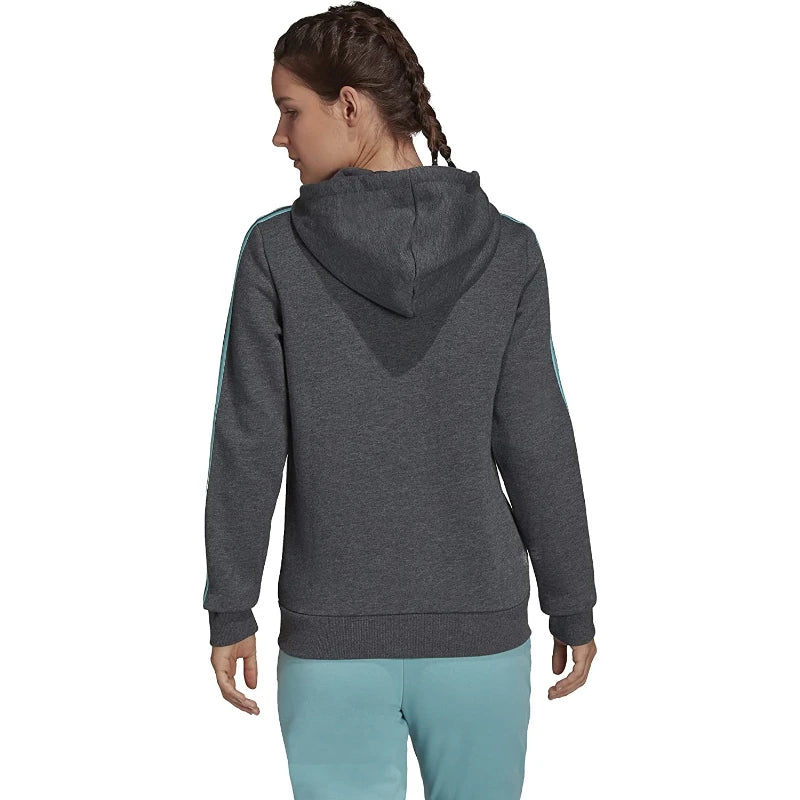 Fitspi Women's Cotton Fleece 3-stripe Full Zip Hoodie Wholesale