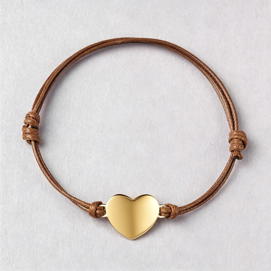 Engraving Custom Name Bracelet Stainless Steel Engraved Personalized Adjustable Date of Birth Women String Rope Heart Bracelet