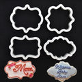 4pcs European Style Retro Frame Cookie Cutter Set Plastic Cookie Mold Fondant Cake Decoration Tool Sugar Craft Mold MegaBDM