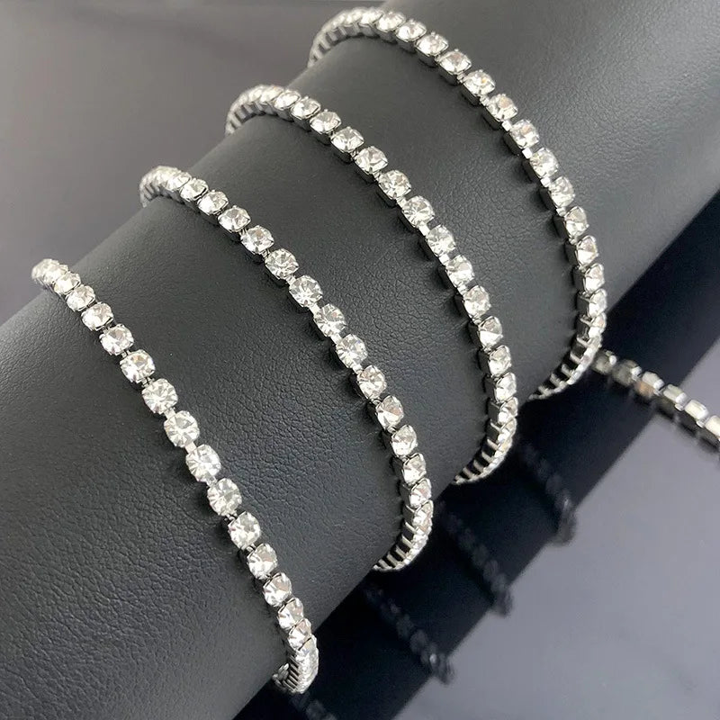 Diamond Rhinestone Claw Chain Jewelry Stainless Steel Chain DIY Crystal Shiny Necklace Bracelet Fashion Collier Brillant