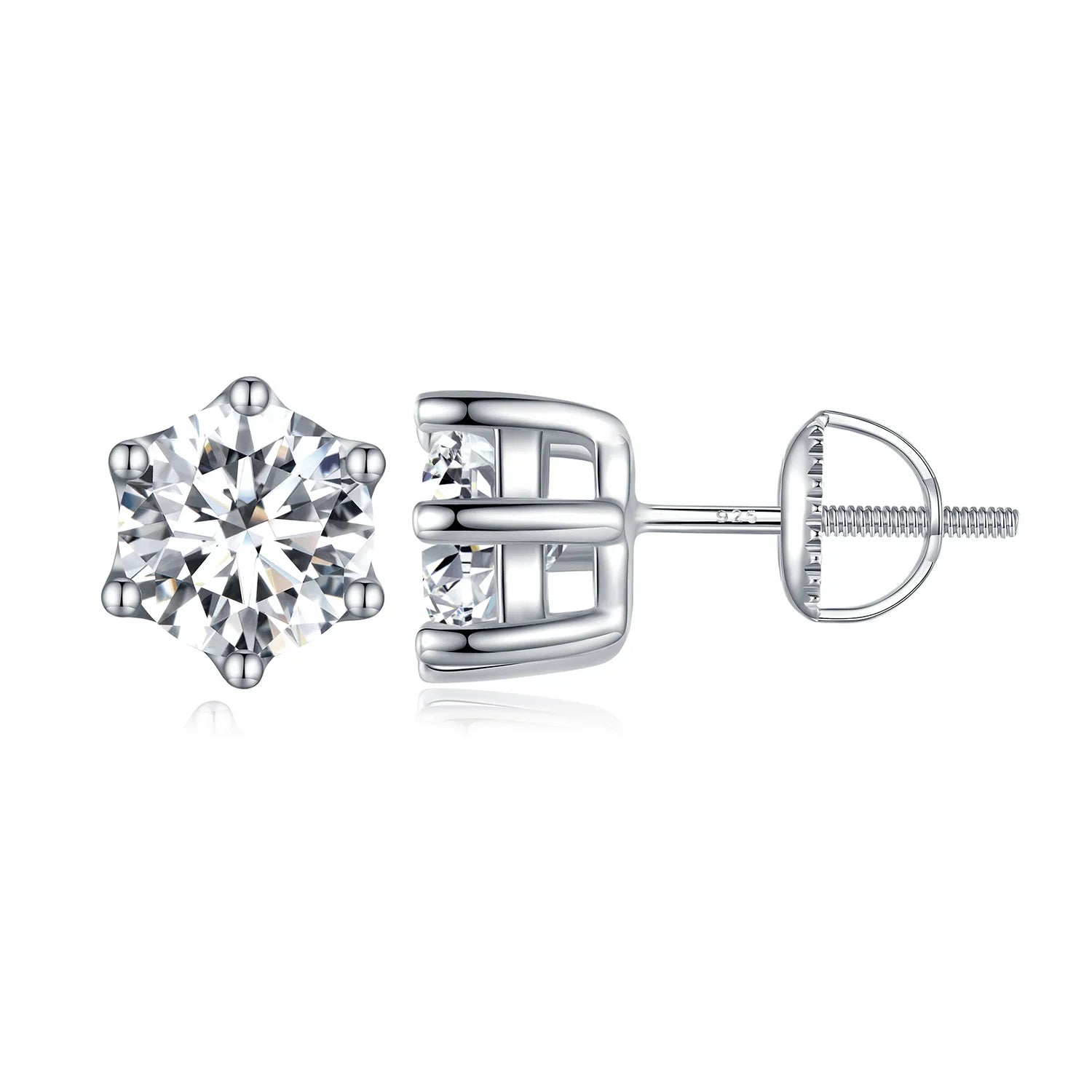 925 Sterling Silver Sparkling Zircon Earrings Fashion Jewelry for Woman Fashion Jewelry Stud Earrings Party Wedding Gift BSE615