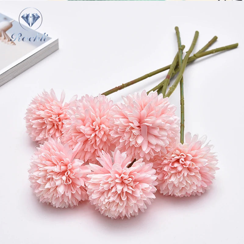 Wholesale Wedding Decoration Supplies Artificial Flower Chrysanthemum Artificial Flowers Dandelion White