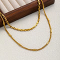 2026 Tendencias European Street Fashion Hip Hop Style 18K Gold Plated Stainless Steel Link Chain Necklace Party Trendy Jewelry