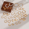 VKME New Arrival Minimalist Retro Earrings Accessories Stylish Unique Alloy Hoop Earrings Earrings Set for Women Jewelry