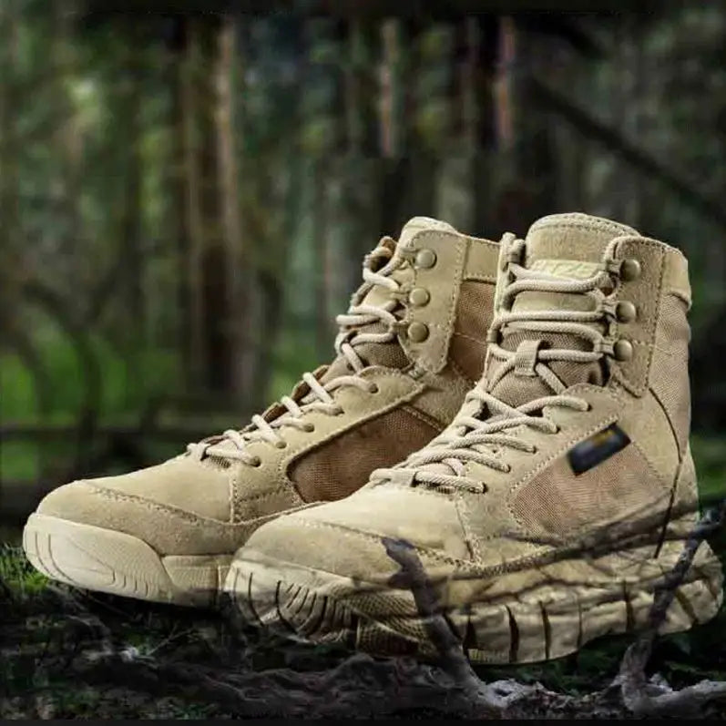 Men's  Outdoor Motorcycle Tactical Boots Outdoor Jungle High Ankle Camping