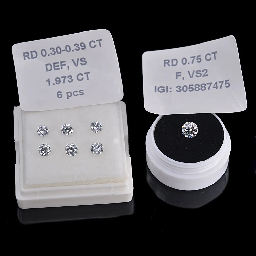 Baifu Jewelry Premium Quality HPHT CVD Round 3.0 mm DEF VVS Lab Diamond