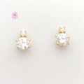 2026 New Classic Fashion Jewelry Zinc Alloy Gold Plated Zircon Elegant Crystal Earring Minimalist Jewelry Gift for Football Fans