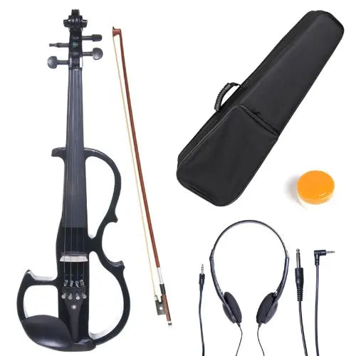 HUASHENG HOT Sale Violin Electric Handmade Silent Beginner Set 4/4 Student Electric Violin for Beginner Kid Adult