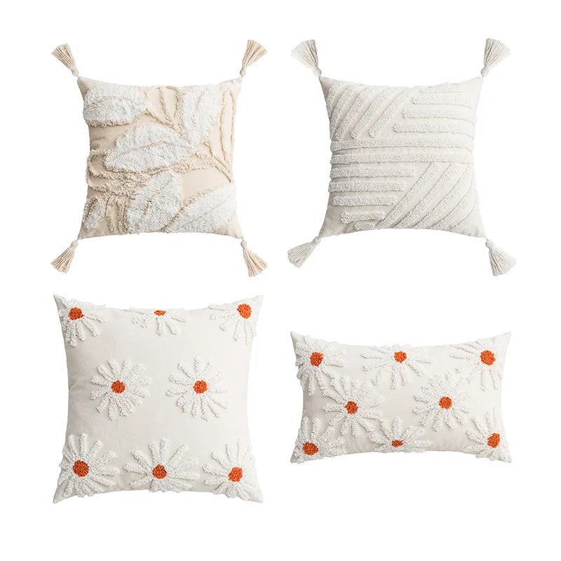 YongHo Modern European Embroidered Plush Floral Printed Sofa Throw Pillows Couch Back Support Cushion for Sectional Sofa