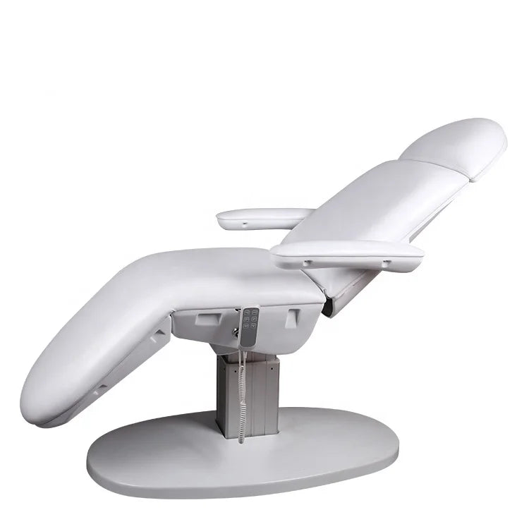 HICOMED 2024 Newest White Aesthetic Beauty Physiotherapy Massage Bed 3 Motors Electric Cosmetic Customized Salon Furniture