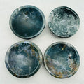 Natural Hand Carving Crystal Moon Heart Star Bowl Moss Agate Bowl
