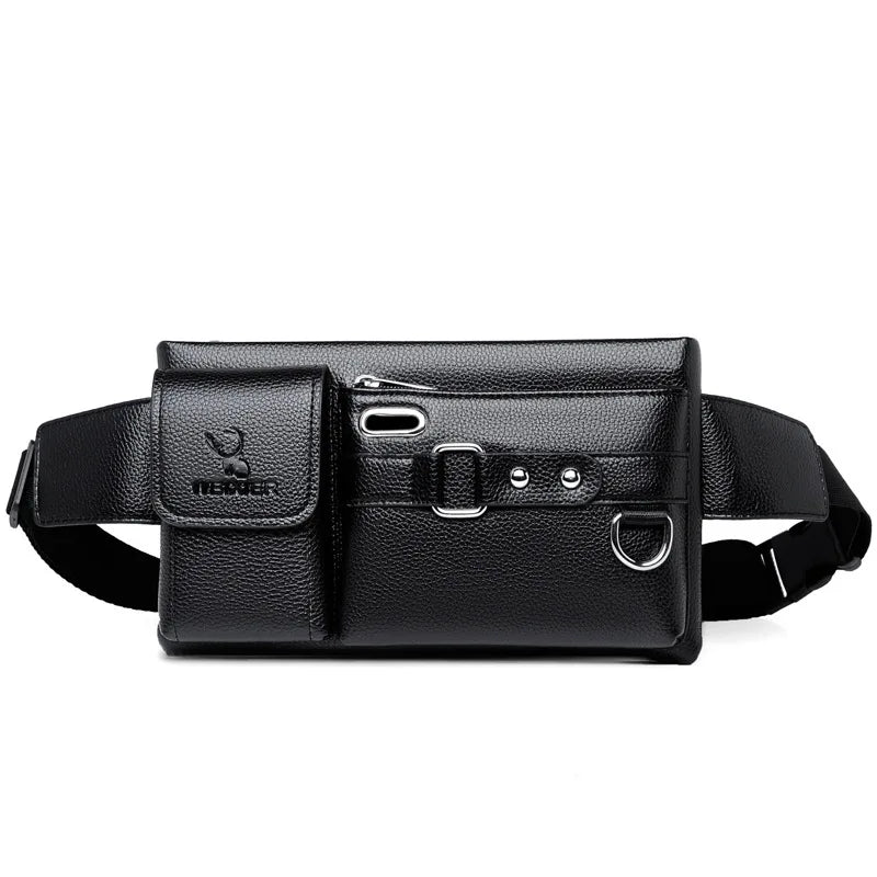 WEIXIER New Style Outdoor Multi-purposeLarge Capacity Waist Bags Shoulder Bags Crossbody BagsBelt Purse for Men