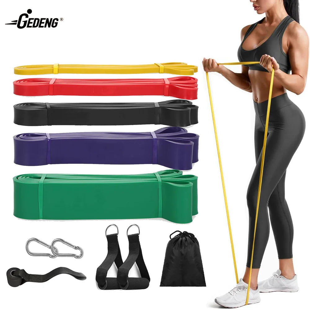 GEDENG Custom Logo Workout Resistance Loop Band Training Elastic Rubber Band for Gym Yoga Exercise Fitness Resistance Band