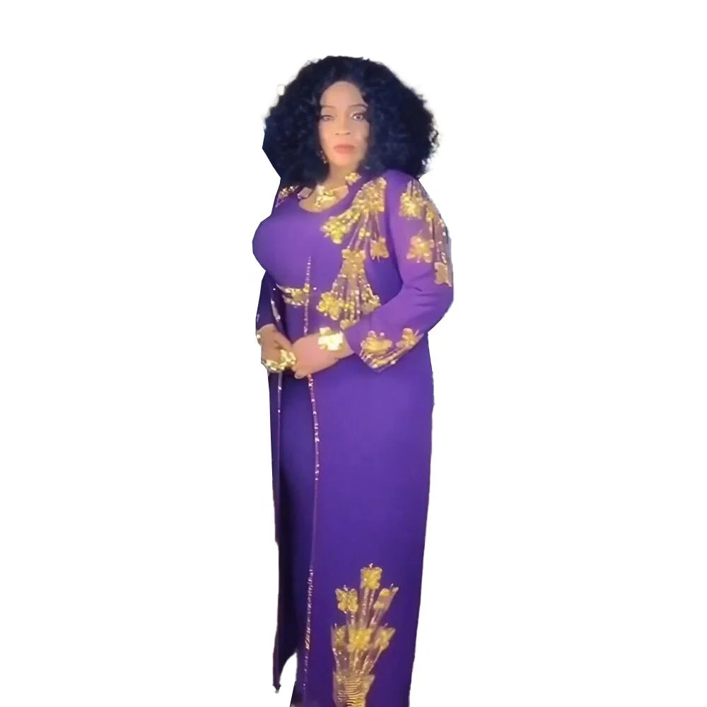 New Design African Dresses Luxury Suit African American Rhinestone Stretch Underwear Ankara Dress African