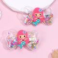 Fashion Holiday Hair Accessories Princess Party Hair Ornaments Transparent PVC Children's Mermaid Shaker Hair Clips