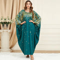Islamic Clothing Women Turkey Muslim Dress Abaya Kaftan Kaftan Dubai Flower Printed Women Middle East Kaftan