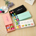 Luxury Food Biscuit Macaron Packing Box Sweet Cookie Packaging Paper 12 Pcs Drawer Macaron Package Box in Stock