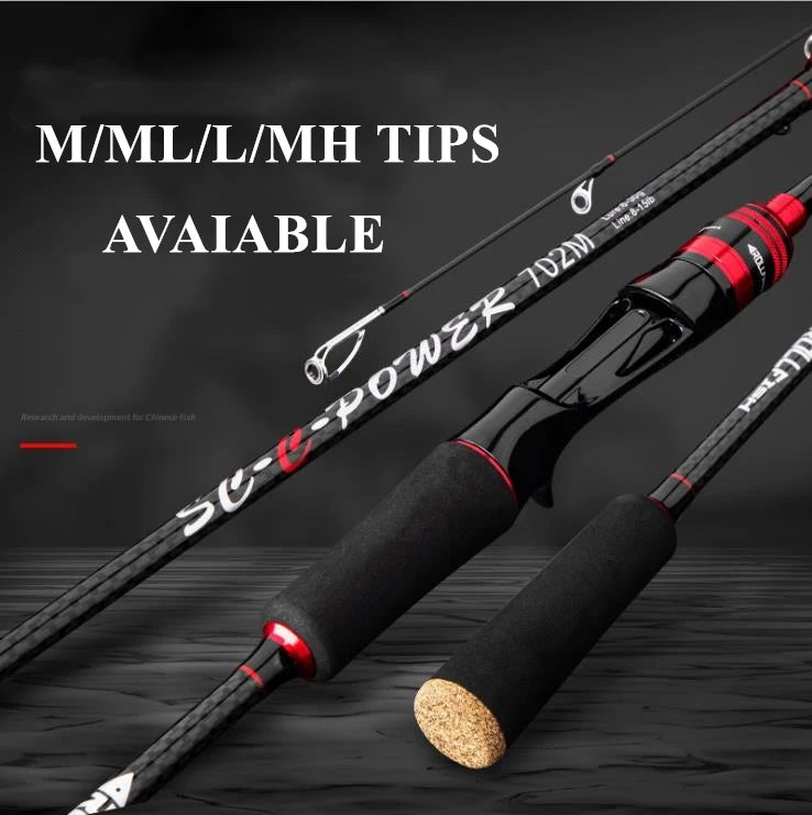 SNEDA New Hotsale M/L/MH Tips 1.68m 1.8m 2.1m 2.4m 2.7m Carbon Fiber Spinning Bait Casting Fishing Rod