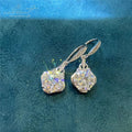 Silver 925 Original Total 6 Carat D Color VVS1 Moissanite Drop Earrings with GAR Certificate Diamond Test Past Gemstone Jewelry