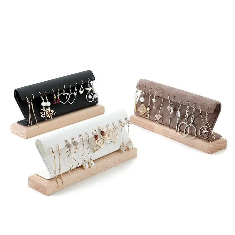 Solid Wood Earring Display Stand Jewelry Store Earrings Display Props Jewelry Storage Holder