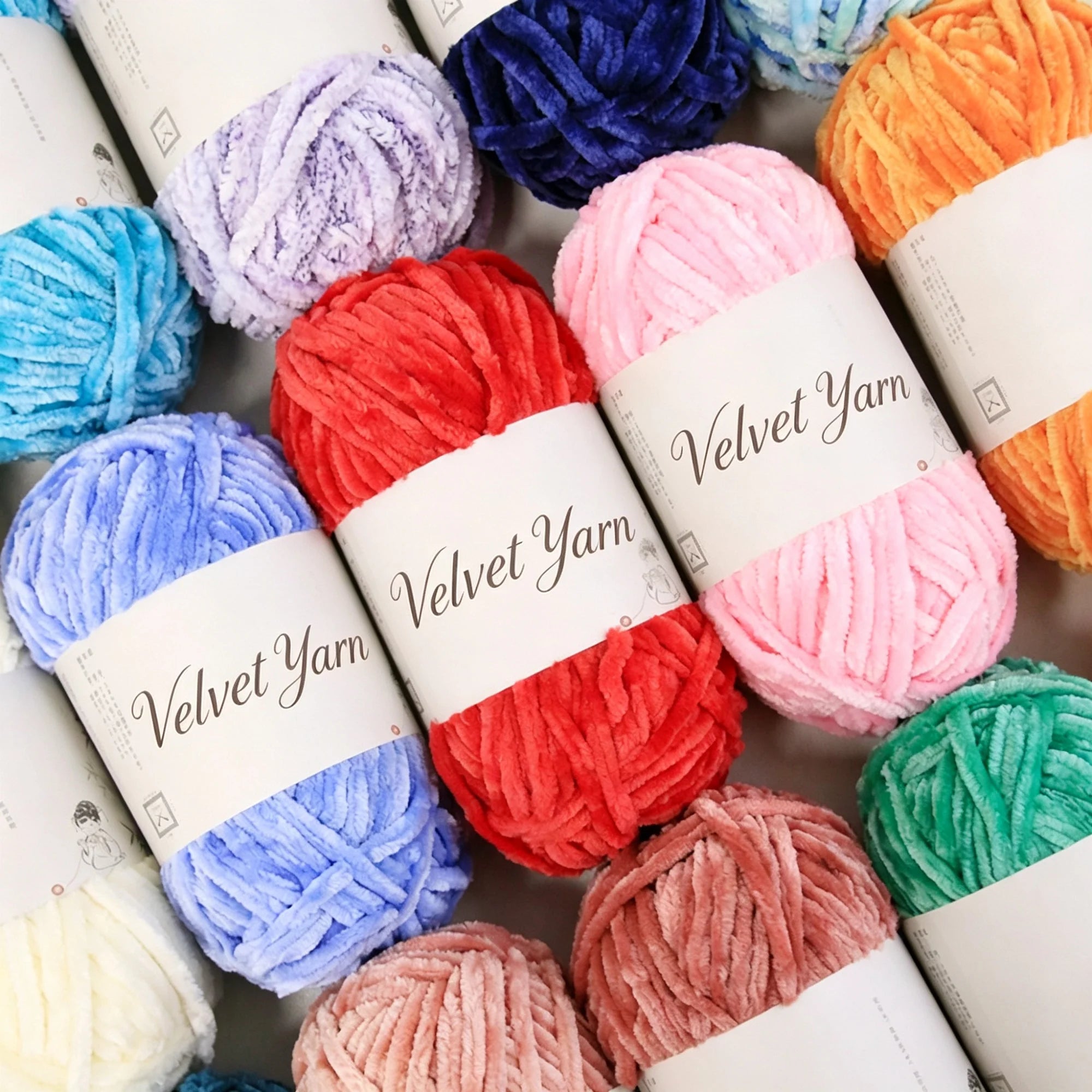Chenille Wool Thick Thread 6mm Manual DIY Crochet Velvet Thick Yarn Hook Thread 100g Fluffy Velvet Scarf Thread
