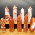 New Product Crystals About 10CM Red Sardonyx Point for Spiritual Healing and Meditation Decoration