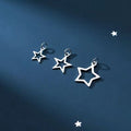 Wholesale DIY Jewelry Finding Solid 925 Sterling Silver Zircon Cute Lucky Star Clover Four Leaf Clover Charm Pendant Gift