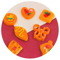 Sweet Bread Mini Food Resin Flatback Cabochon for Diy Jewelry Making Doll House Miniature Foods Hairpin Phone case Accessories