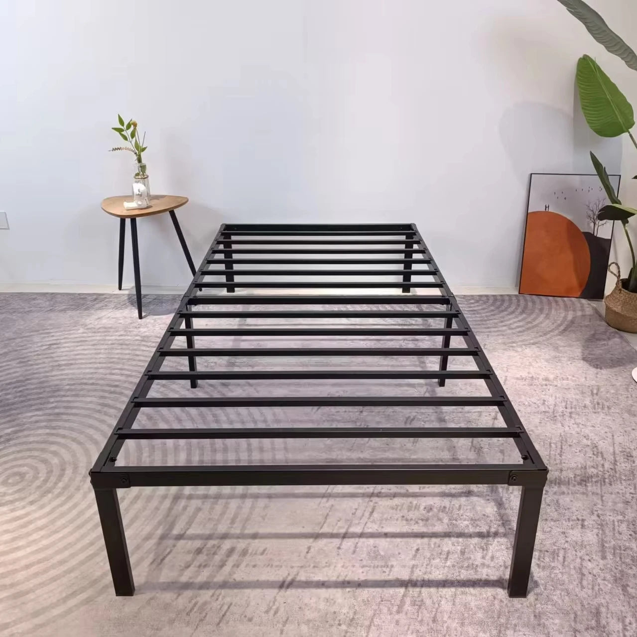 Full Size Metal Bedbase with KD Structure One Piece One Carton with Higher Loading Online Sale Hot Selling