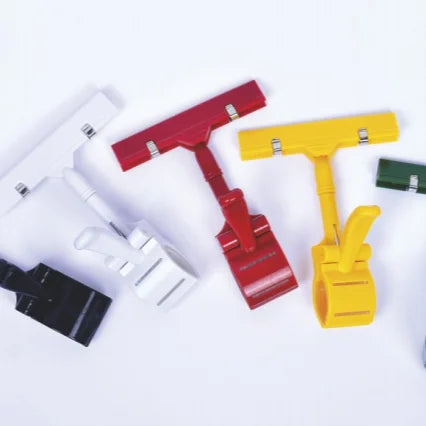 Hookei Display Supermarket Plastic Small Pop Double Sided Advertising Clips Price Tag Label Sign Holder Display Clipss
