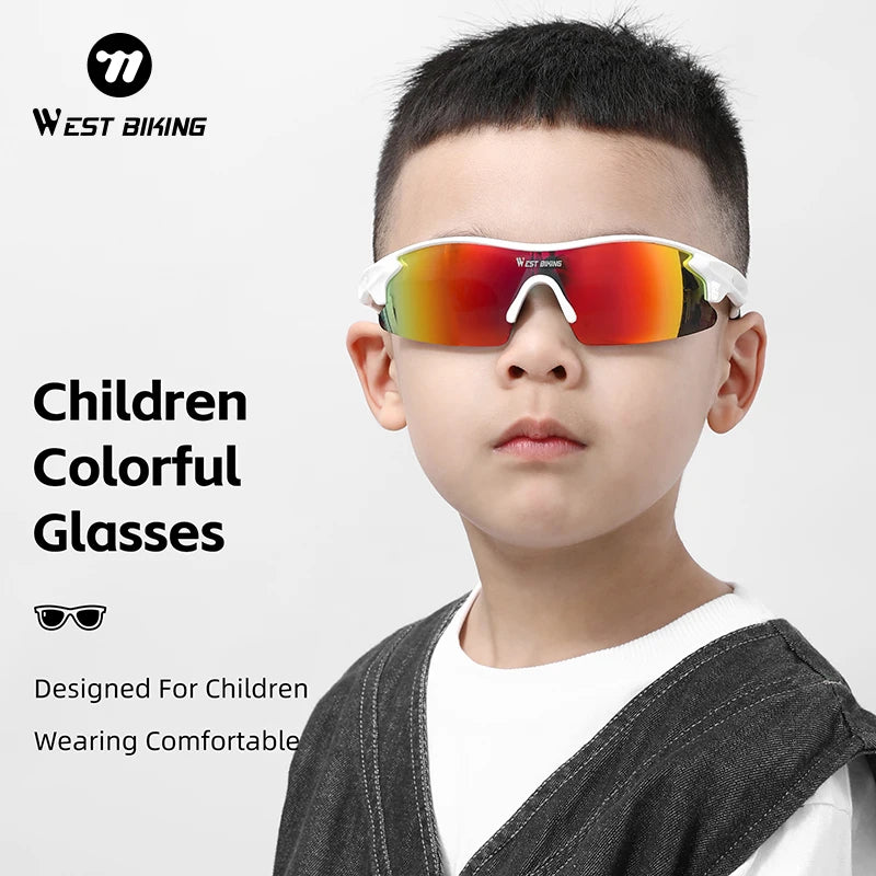 WEST BIKING Kid Children Photochromic Cycling High Elastic Leg Glasses Outdoor Sport Youth Bike Sunglasses Glasses MegaBDM