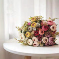 Wholesale Long Lasting Artificial Silk Flower Little Camellia Bud for Decoration for Mother's Day Christmas Graduation & Easter