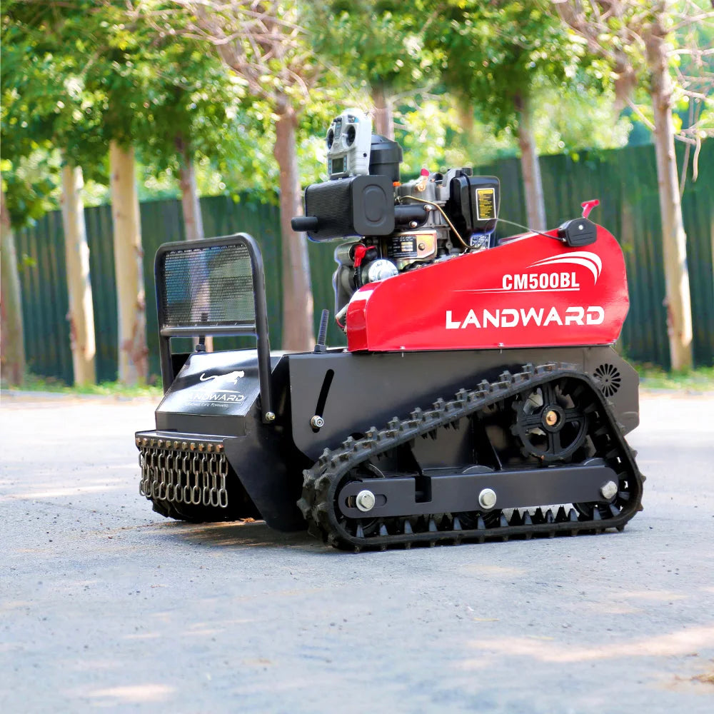 Landward Crawler Electric Robot Remote Control Lawn Mower Compact Smart Wireless Grass Cutter Machine for Slope and Golf Course