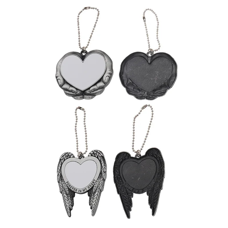 New Angel Wing Car Pendant Hip Hop Sublimation Blank Handhold Shape Christmas Ball & Tree Ornaments Heat Transfer Print