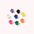 Wholesale Five-petal Flower Plastic Hair Claw Girls Sweet Cute Small Claw Clips Simple Transparent Side Claw Hair Clip