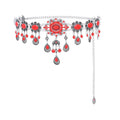 Fashion Bohemian Belt Summer Beach Style Faux Turquoise Waist Chains Metal Body Chains Belly Chains
