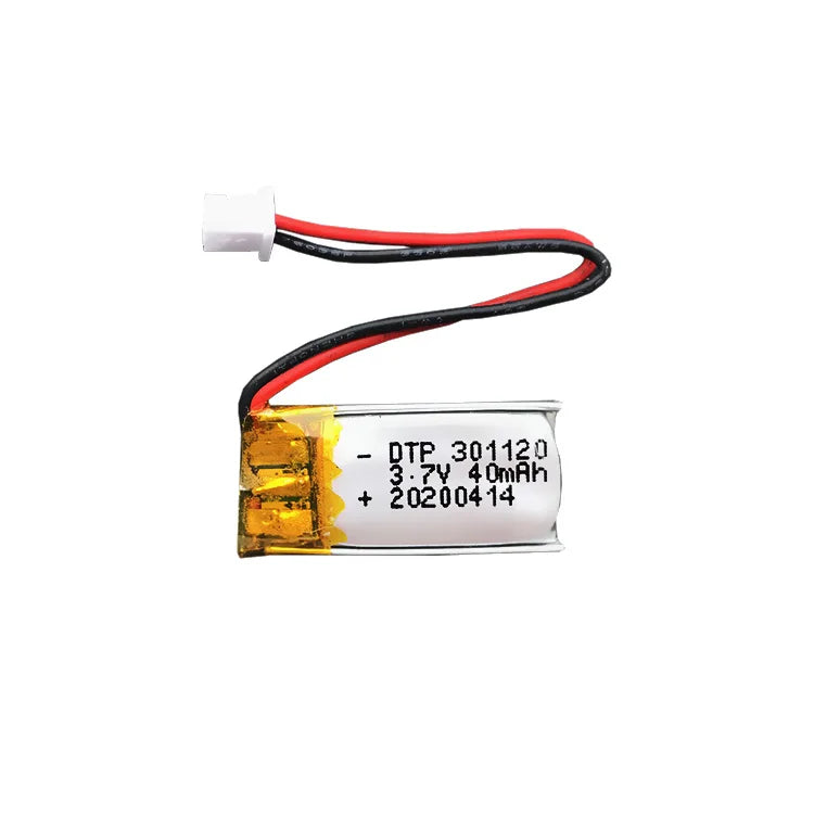 CB IEC62133 KC Certified Smallest Battery Model 301120 3.7v 40mah Mini Lipo Lithium Polymer Battery for Wireless Devices