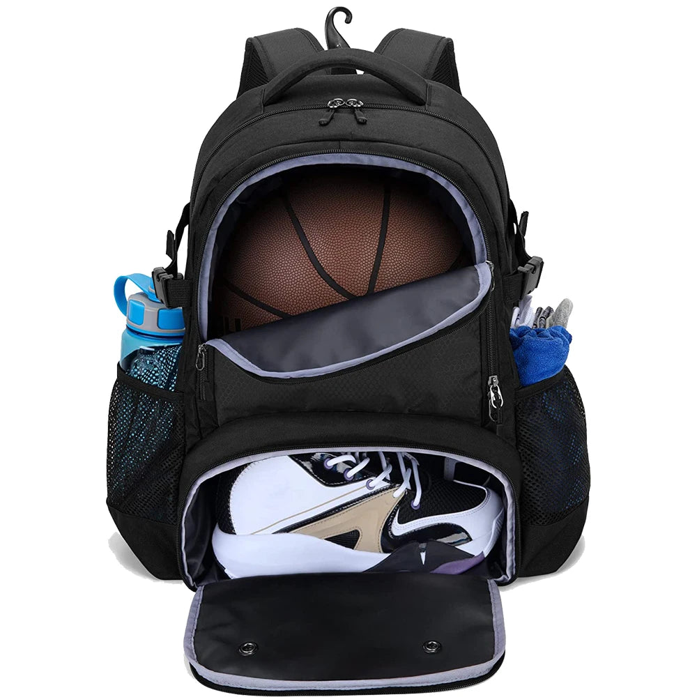 Soccer Backpack Basketball Bag with Shoe Compartment