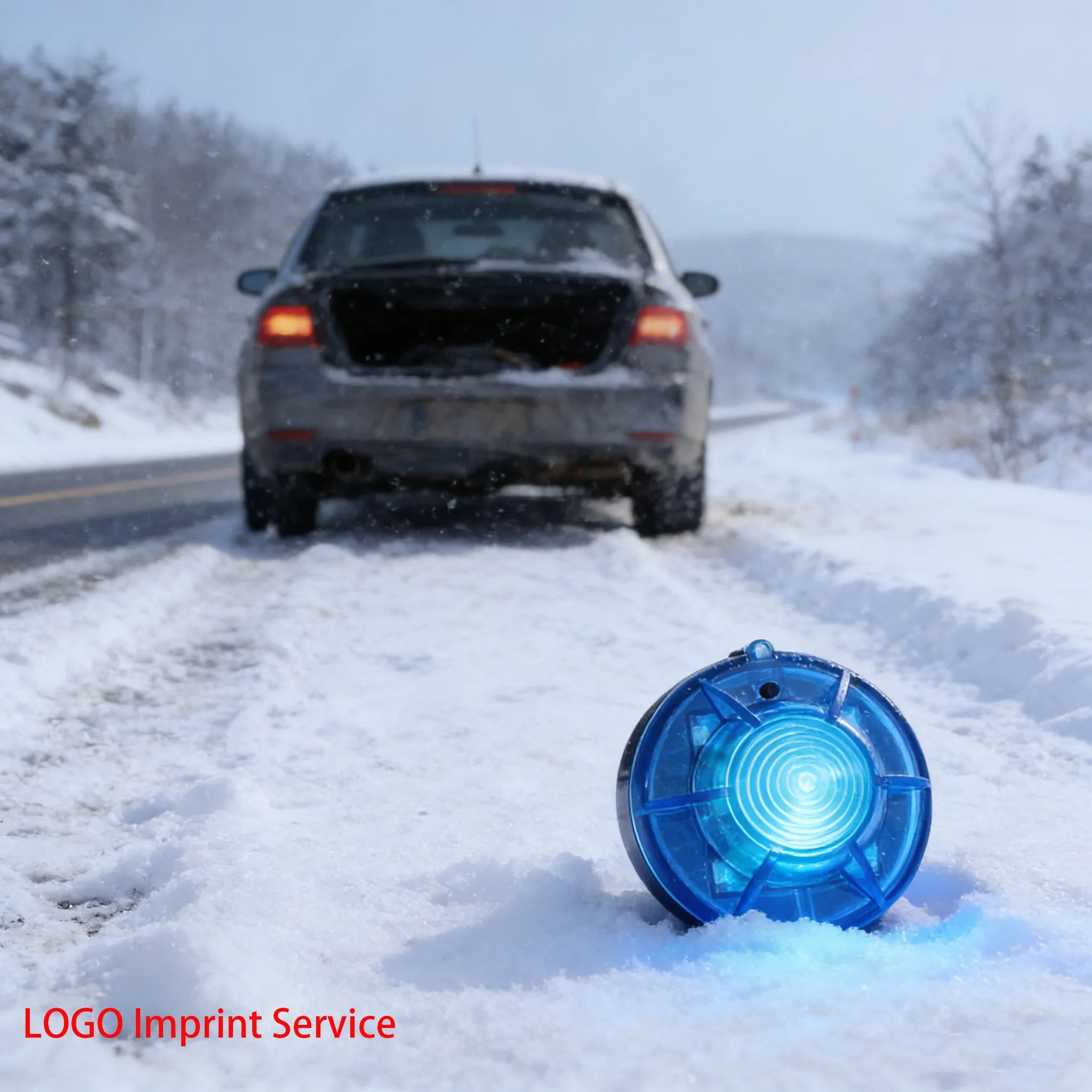 LOGO Imprint Service Multi-Function Battery LED Strobe Light 2 Flashing Modes Magnetic Mount Urban Roads Traffic Warning