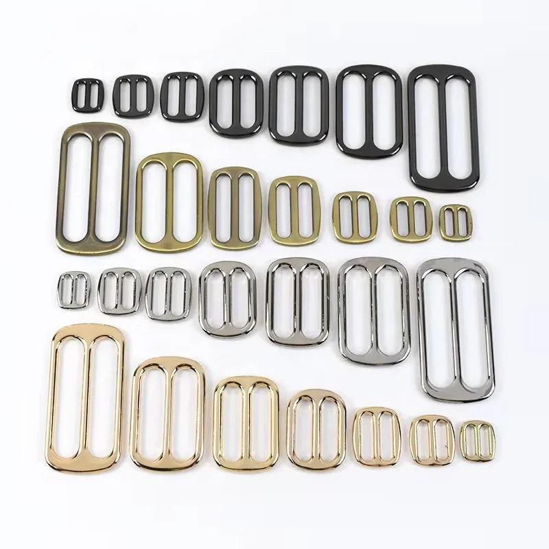 Meetee BF666 25mm Bag Accessories Alloy Adjustable Buckle Handbag Tri-glide Buckle for Bag Strap Garment Connective  Bag Buckle