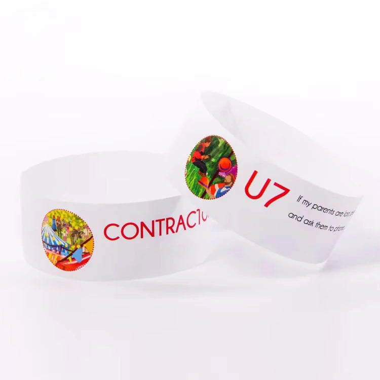 Printable Paper Qr Code Vip Wristband Single Use Access Arm Bands for Event