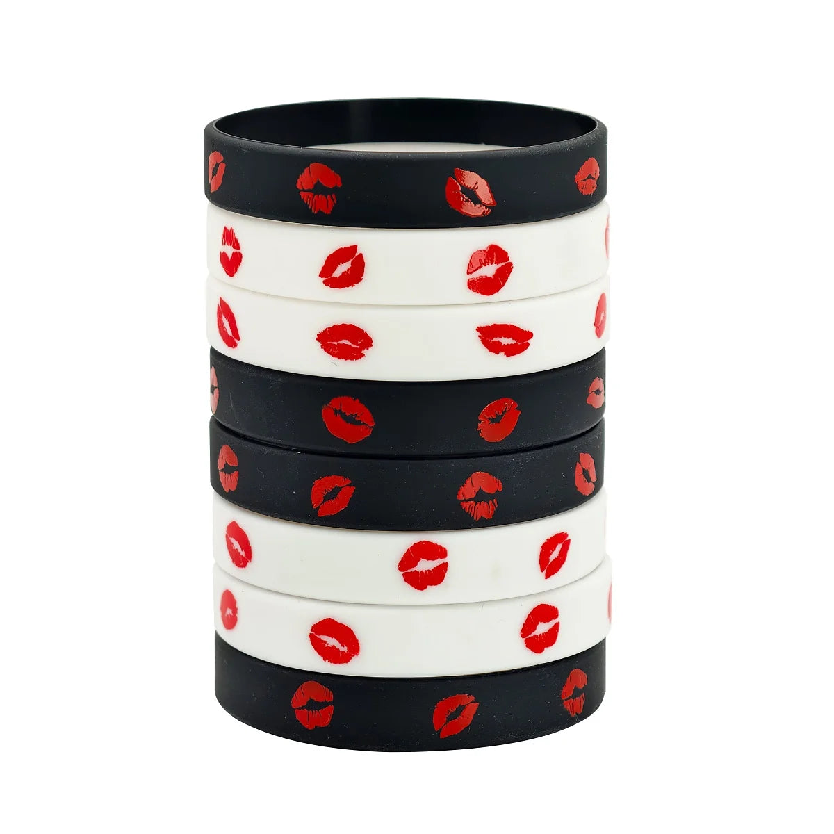 Custom Silicone Waterproof Bracelets Wristbands Personalized Message/Logo Romance Theme Screen Printed High Quality Promotional