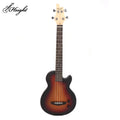 23-Inch Concert Black Mahogany Solid Electric Acoustic Guitar with Custom Logo Nylon Strings and Ebony Fingerboard