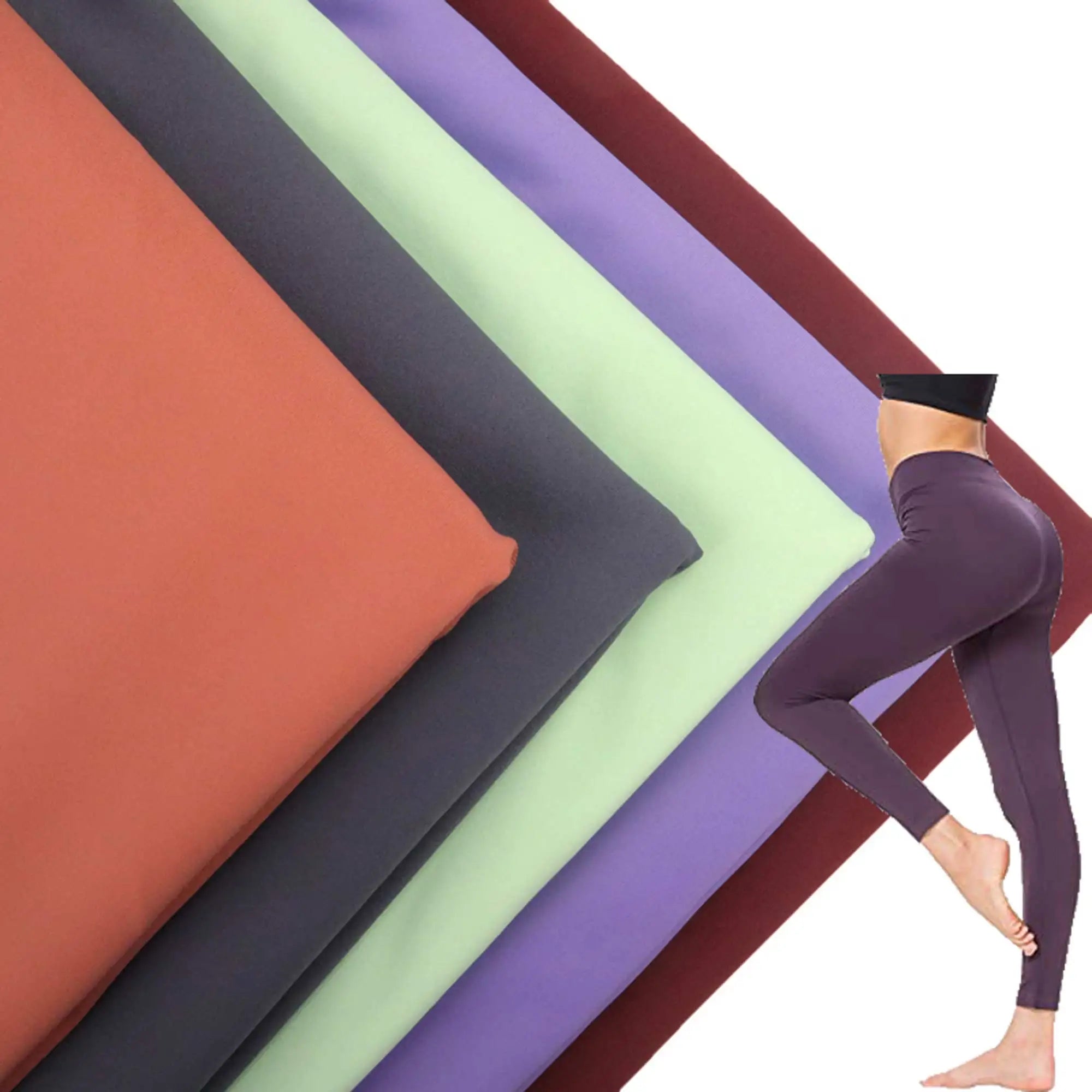 Nylon High Elastic Full Dull Superfine Soft Spandex Double Faced Fabric for Yoga