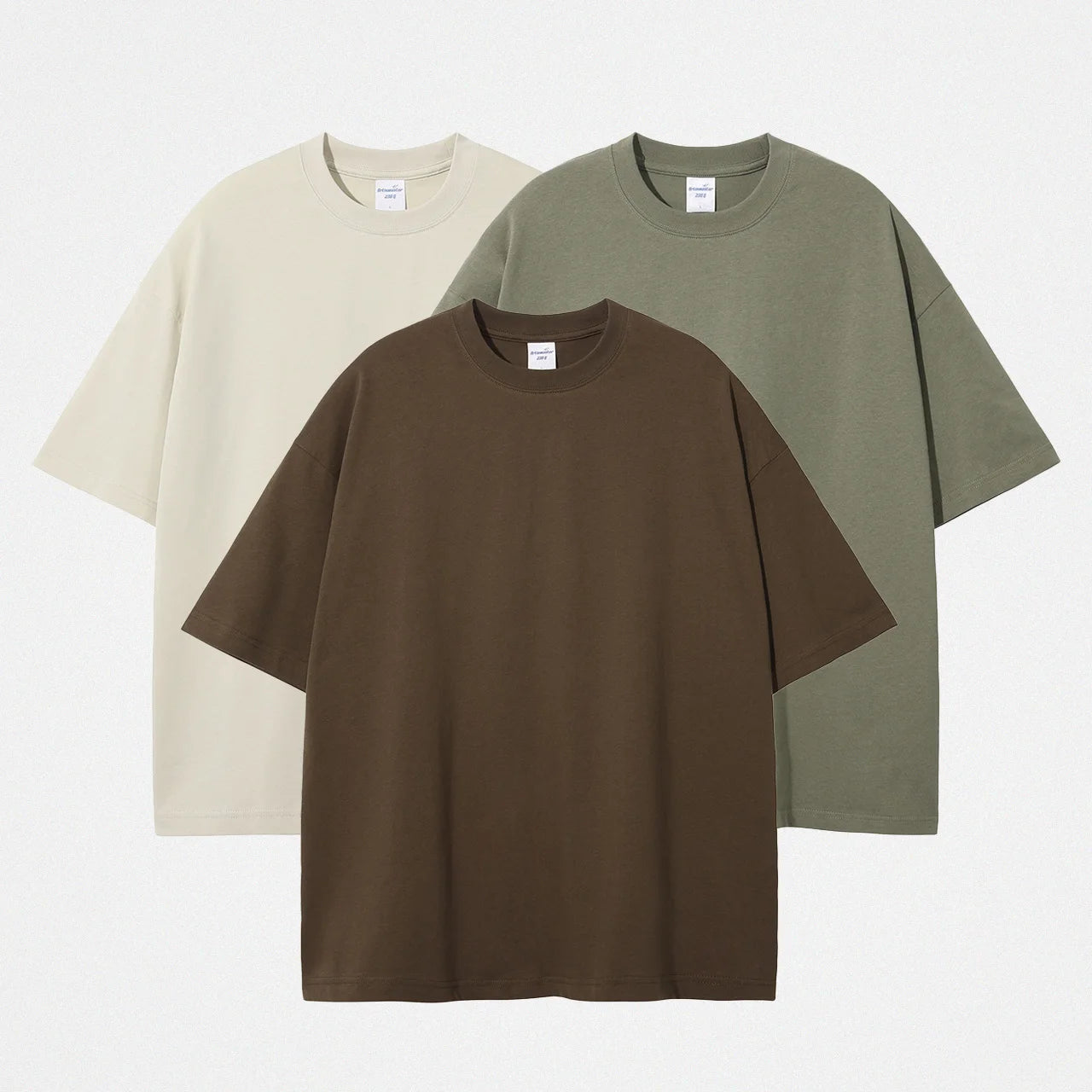 Plus Size Mens Drop Shoulder 100 Thick Custom Heavyweight T-Shirt Oem Blank Heavy Weight Cotton T Shirt Oversized Men'S T-Shirt