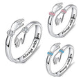 Personality Gift Fashion Jewelry Rings Adjustable Engraved Letters Self Love Hug Me Hand Zircon Ring for Women