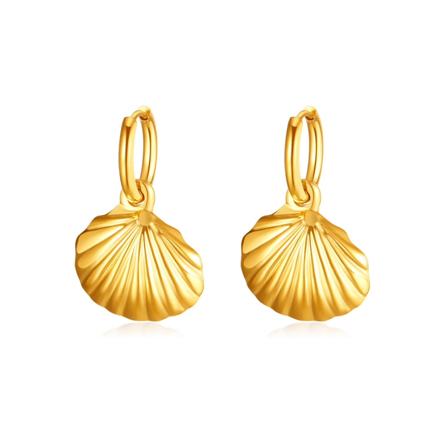 Classic Stud Design Gold Plated Stainless Steel Dangle Earrings for Wedding Anniversary Party Fashionable Wedding Gift