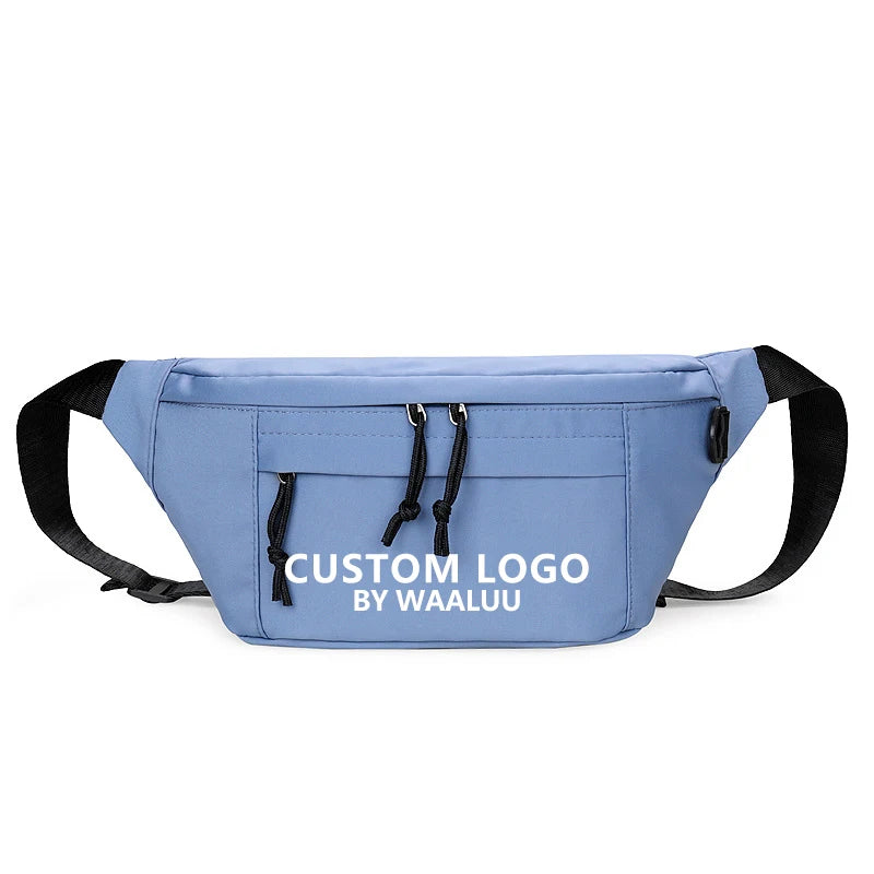 WAALUU Wholesale Custom logo Large Capacity Waist Crossbody Pack Waterproof Outdoor Big Sport Bum Bag Belt Waist Bag Fanny Pack