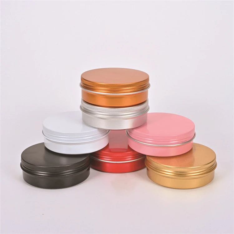 IBELONG 100ml Golden Black Red White Pink Aluminum Jar Cosmetic Body Butter Cream Jar Scent Candle Jar for Gift